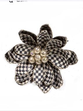 MacKenzie-Childs Courtly Check Flower Clip. NWT